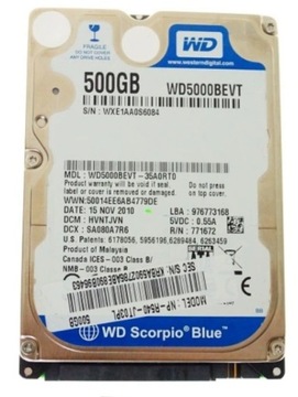 DYSK 500GB NAKLEJKA WINDOWS 7 HOME PREMIUM DELL