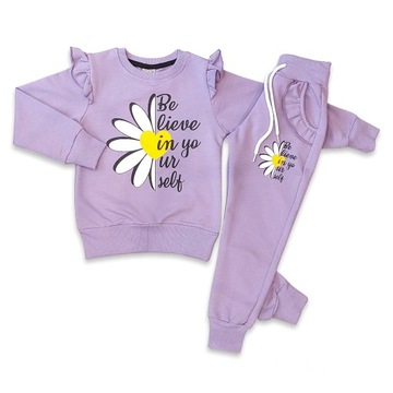 Dres dziewczęcy 2 częściowy fioletowy r.110