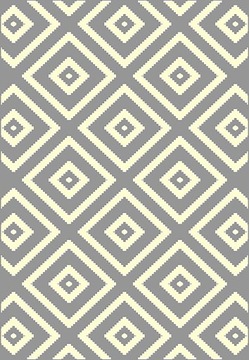 КОВЕР Ромбы Рута 120х170 Серый Геометрический