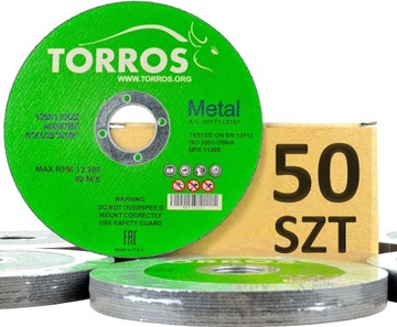 Tarcze do cięcia metalu Torros 125x1,0x22,2 50szt