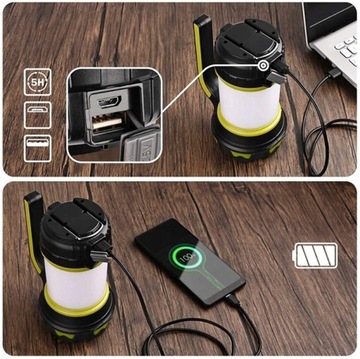 АККУМУЛЯТОРНЫЙ СВЕТОДИОДНЫЙ ФОНАРЬ МОЩНЫЙ ПОИСК POWERBANK TOURIST С КРЮКОМ