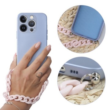 Etui Metallic Niebieski Łańcuszek do IPHONE 13 PRO