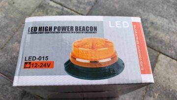 Kogut lampa ostrzegawcza stroboskop 12-24v lampa robocza pomarańczowa SLIM