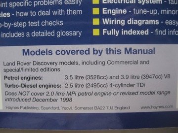 Land Rover Discovery 1989-1998 годов руководство по ремонту