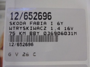 FABIA I VSTŘIKOVAČE 0280158013 KPL 1,2 12V