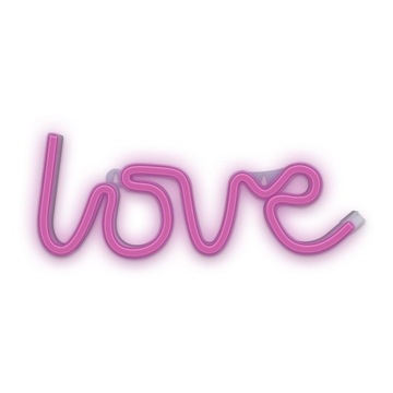 Neon LED napis LOVE różowy Bat + USB kochanm FLNEO5 Forever Light