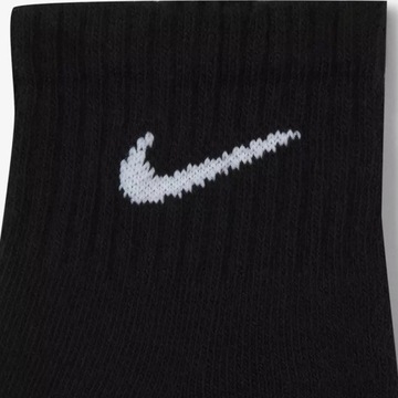 Nike ponožky ponožky čierne vysoké bavlna 3 pár Dri-Fit SX7664-010 M