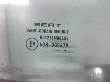 SEAT ALTEA TOLEDO III 06R SKLO (OKNO) DVEŘE PRAVÁ PŘEDNÍ