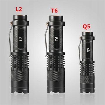 Mini latarka LED 8000 lm Q5 T6 L2 Latarka LED