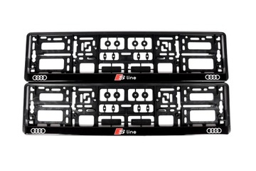 RAMKI TABLICY AUDI SLINE LOGO CZERWONE S-LINE 3D JAKOŚĆ PREMIUM