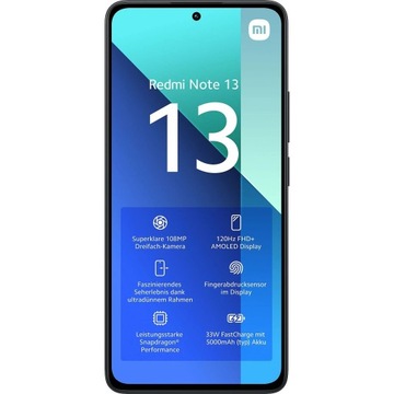 Смартфон Xiaomi Redmi Note 13 4G 8/256 ГБ LTE AMOLED NFC Черный