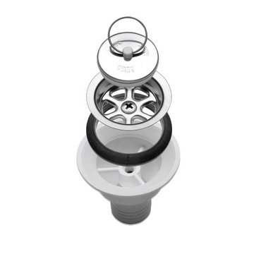 Syfon z prostym odpływem, Ø25mm Dometic do kampera