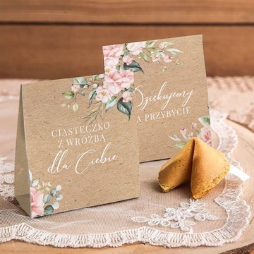 Печенье с предсказаниями в упаковке «Пудровые цветы» 12