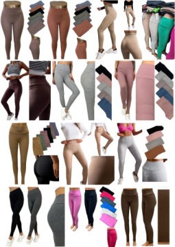 ЛЕГИНСЫ В РЕБРУТКУ БРЮКИ В РЕЗИНКУ ФИТНЕС-ГЕРГИНЫ M