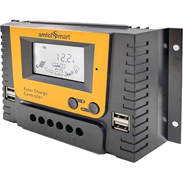 Bardzo dobry SOLARNY REGULATOR ŁADOWANIA PWM 30A kontroler 12V 24V 36V 48V