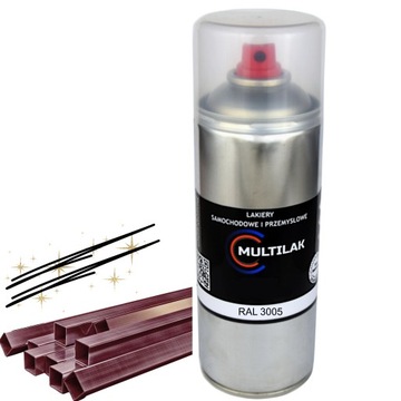 Lakier farba w sprayu do aluminium RAL 3005 Półmat