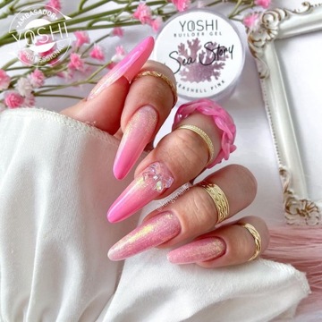 Yoshi Гель для наращивания ногтей Seashell Pink Sea Story 15мл гель для наращивания ногтей розовый