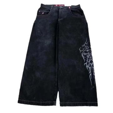 spodnie męskie jeansy Streetwear JNCO Jeans Y2k Hi