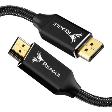 REAGLE KABEL DISPLAY PORT do HDMI DP PRO DisplayPort 4K 2K HDR PRZEWÓD 1M