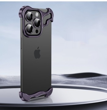 Suitable for iPhone 15 series mobile phone case, frameless, alloy lens film