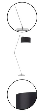 Торшер, зеленый, светодиодный абажур E27, шарнирный, для гостиной BULB.