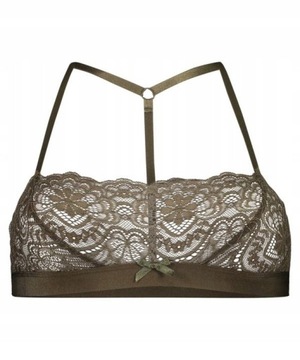 Hunkemöller atalanta biustonosz braletka khaki XL
