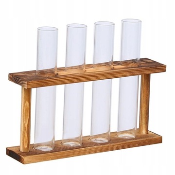 4 Szklane Probówki Roślin Terrarium Wazon