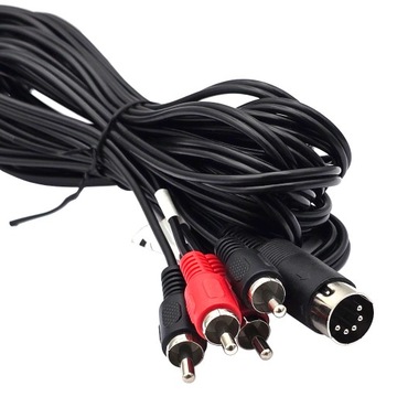 КАБЕЛЬ КАБЕЛЬ АУДИО ВИДЕО РАЗЪЕМ 4x RCA (тюльпан) - DIN 5 PIN 2,5 м