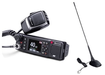 NOWOCZESNE RADIO CB MIDLAND M-88 12 i 24V 1DIN + ANTENA MAGNETYCZNA CBM 516