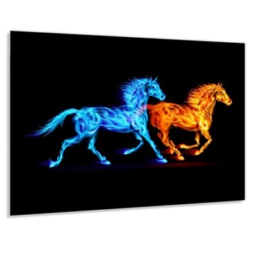 Panel szklany hartowany 90x60 Galopujące konie