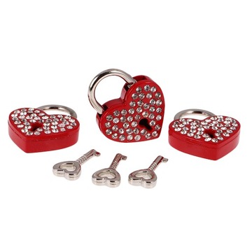 Набор из 3 замков для дорожной сумки Diamante Love