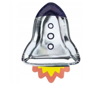 TALERZYKI PAPIEROWE RAKIETA 6 SZT KOSMOS