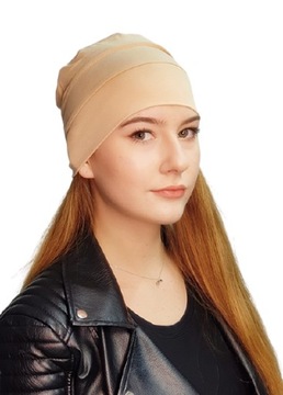 Cielista czapka Celestyna prosty turban sportowy także po chemoterapii