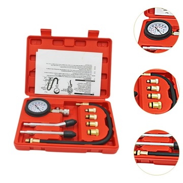 Zestaw testerów kompresji cylindrów silnika benzynowego z naprawą walizki