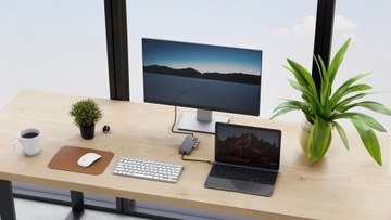 Концентратор Usb C Док-станция 8 в 1 100 Вт HDMI 4K 60 Гц 3xUSB LAN SD DEKO BUSINESS
