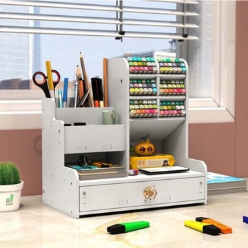 СТИЛЬНЫЙ ДЕРЕВЯННЫЙ МНОГОФУНКЦИОНАЛЬНЫЙ НАСТОЛЬНЫЙ ОРГАНАЙЗЕР