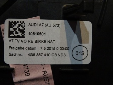 AUDI A7 C7 LIFT LISTWY DEKOR DREWNO BIRKE NAT ND8