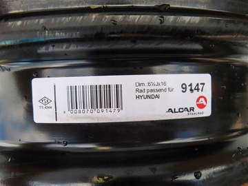 DISK OCELOVÝ 16" HYUNDAI I30 II 12-17R 6,5X16