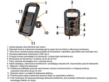 ЧЕХОЛ-ДЕРЖАТЕЛЬ ДЛЯ ТЕЛЕФОНА С ЗАРЯДНЫМ УСТРОЙСТВОМ + USB TYPE-C