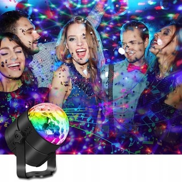 ПРОЕКТОР DISCO BALL, СВЕТОДИОДНЫЙ ОТРАЖАТЕЛЬ RGB