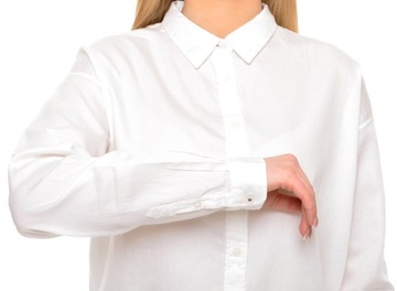 LEE koszula REGULAR white PLAIN SHIRT _ M