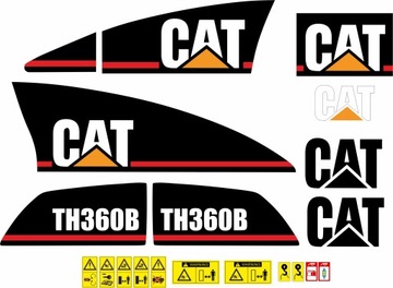 NAKLEJKI TH360B CATERPILLAR LAMINOWANE ŁADOWARKA