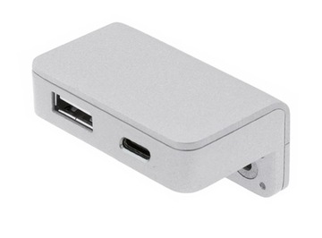 Ładowarka USB meblowa przykręcana do szafki stołu blatu gniazdo A+C SREBRNA