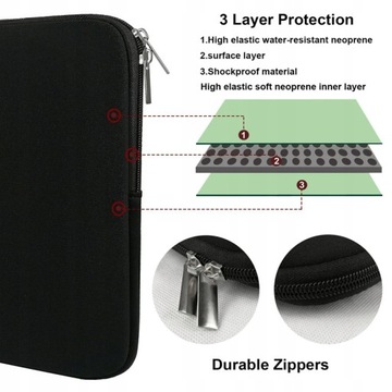 TORBA ETUI POKROWIEC NA LAPTOPA NOTEBOOK NEOPRENOWE NA ZAMEK 15,6’