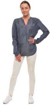 WRANGLER bluzka flower dark blue EMMA BLOUSE_ S