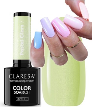 CLARESA LAKIER HYBRYDOWY PERŁOWY PIGMENT PASTEL GLAM 7