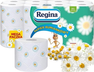 Papier Toaletowy REGINA mrówka RUMIANKOWY celulozowy mega paczka 16 rolek