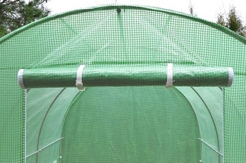 Tunel Ogrodowy PODWÓJNE Drzwi 3x8x2 - 24m2 Zielony PLANER OGRODOWY GRATIS