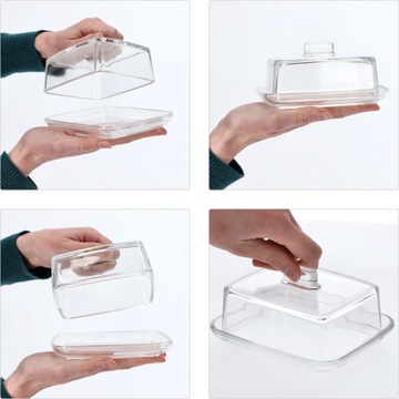 МАСЛЕНКА СТЕКЛЯННАЯ МАСЛЕНКА С КРЫШКОЙ 2 шт.