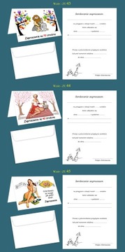 ПРИГЛАШЕНИЯ на 18 30 40 50 60 дни рождения + конверты